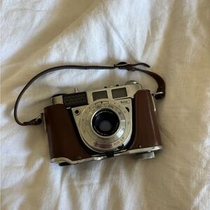 Vintage Kodak Retinette 1B Film Camera with Brown Leather Case